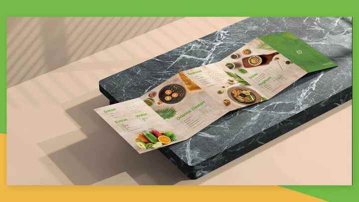Sautée menu system on a restaurant table